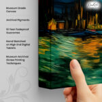 Midnight Starry Night Canvas Wall Art - Image 3