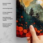 Celestial Meadow Canvas Wall Art - Image 3