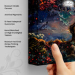 Midnight Bloom Canvas Wall Art - Image 3