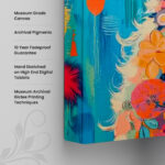 Vivid Poodle Canvas Wall Art - Image 3