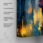 Golden Umbrella Walk Canvas Wall Art - Image 3