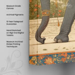 Majestic Maharaja Elephant Canvas Wall Art - Image 3