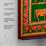 Shrinathji's Cows Canvas Wall Art - Image 3