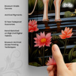 Lotus Pond Canvas Wall Art - Image 3