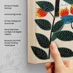 Tribal Bloom Canvas Wall Art - Image 3