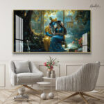 Radha and Krishna's Embrace Acrylic Wall Art - Image 10