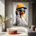 DJ Cluck Rooster Acrylic Wall Art - Image 3