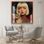 Lunar Feline Acrylic Wall Art - Image 3