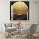 Golden Eclipse Acrylic Wall Art - Image 3