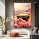 Sunset Pink Valley Acrylic Wall Art - Image 3