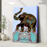 Royal Elephant Canvas Wall Art - Image 4