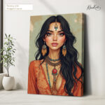 Terracotta Muse Canvas Wall Art - Image 4