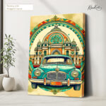 Retro Ambassador Car Canvas Wall Art - Image 4