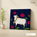 Midnight Lotus Canvas Wall Art - Image 4