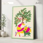 Gond Deer Canvas Wall Art - Image 4