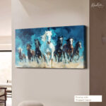 Seven Galloping Horses Canvas Wall Art - Image 4