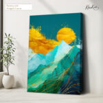 Teal Serenity Canvas Wall Art - Image 4