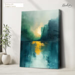 Emerald Radiance Canvas Wall Art - Image 4