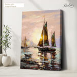 Golden Harbor Canvas Wall Art - Image 4