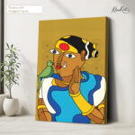 Indian Folk Canvas Wall Art - Image 4