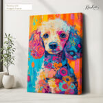 Vivid Poodle Canvas Wall Art - Image 4