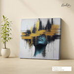Golden Gaze Canvas Wall Art - Image 4