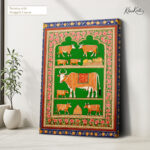 Shrinathji's Cows Canvas Wall Art - Image 4