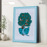 Teal Peacock Canvas Wall Art - Image 4