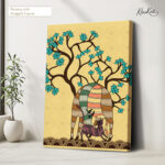 Deer Sheltern Canvas Wall Art - Image 4