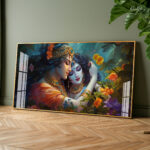 Radha Krishna Portrait Acrylic Wall Art - Image 4