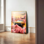 Sunset Pink Valley Acrylic Wall Art - Image 4