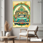 Retro Ambassador Car Canvas Wall Art - Image 5