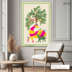 Gond Deer Canvas Wall Art - Image 5