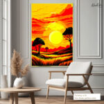 Golden Horizon Canvas Wall Art - Image 5