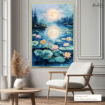 Lunar Bloom Canvas Wall Art - Image 5
