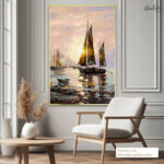 Golden Harbor Canvas Wall Art - Image 5