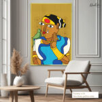 Indian Folk Canvas Wall Art - Image 5