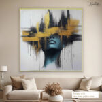 Golden Gaze Canvas Wall Art - Image 5