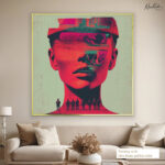 Echoes of Conflict Canvas Wall Art - Image 5