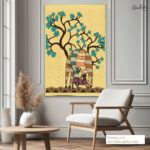 Deer Sheltern Canvas Wall Art - Image 5
