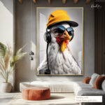 DJ Cluck Rooster Acrylic Wall Art - Image 5