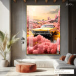 Sunset Pink Valley Acrylic Wall Art - Image 5