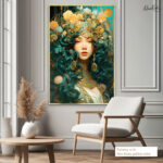 Emerald Enchantress Canvas Wall Art - Image 5