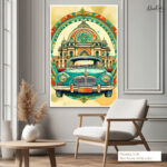 Retro Ambassador Car Canvas Wall Art - Image 6