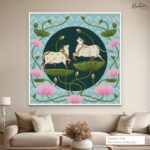 Sacred Lotus Path Canvas Wall Art - Image 6