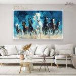 Seven Galloping Horses Canvas Wall Art - Image 6