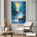 Midnight Cascade Canvas Wall Art - Image 6