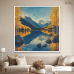 Autumn Mountain Canvas Wall Art - Image 6