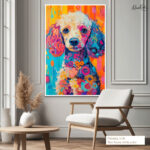 Vivid Poodle Canvas Wall Art - Image 6