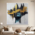 Golden Gaze Canvas Wall Art - Image 6